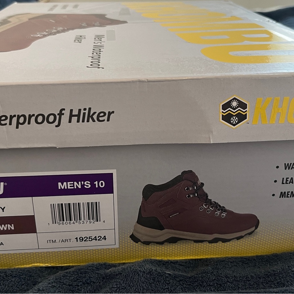 Khombu Brown Men's Waterproof Leather Hiking Boots | NEW IN BOX! - Picture 7 of 8